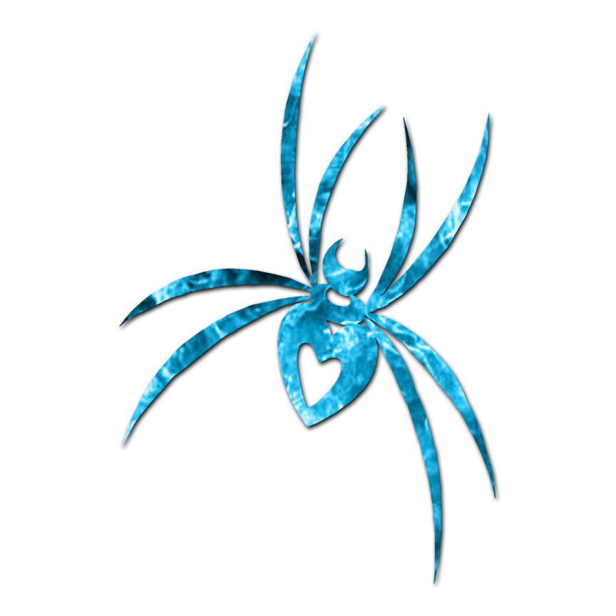 Spider Heart - Vinyl Decal Sticker - Multiple Patterns & Sizes